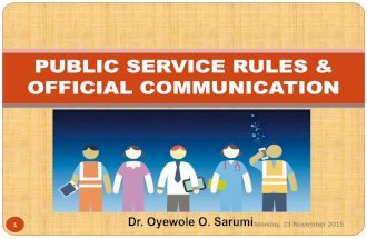 Public Service Rules & Official Communication Procedures