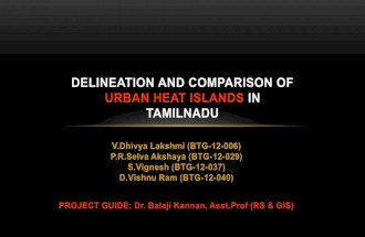 Delineation & Comparison of Urban Heat Islands (UHI) in Tamilnadu - PPT