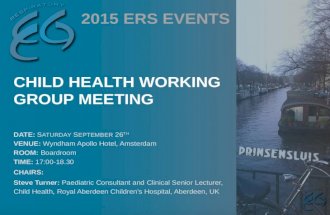 REG Child Health Working Group Meeting 26/09/15