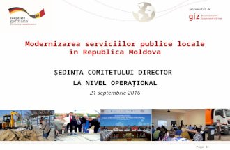 Prezentarea MSPL pentru ședința comitetului director din 21 septembrie 2016