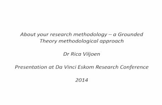 About your research methodology   grounded theory. rica viljoen. eskom