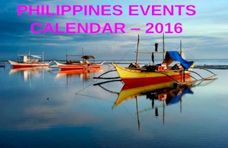 Manila event calendar - 2016