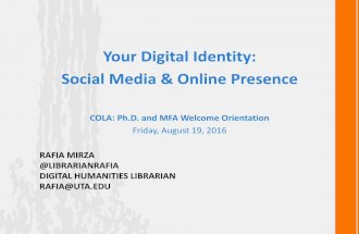Your Digital Identity: Social Media & Online Presence