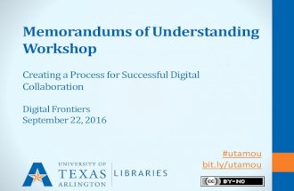 Digital Frontiers 2016: Memorandums of Understanding Workshop