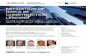 MBANY-Mitigation Risks in Construction Lending