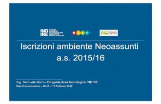 Iscrizione Ambiente Neoassunti 2015/2016