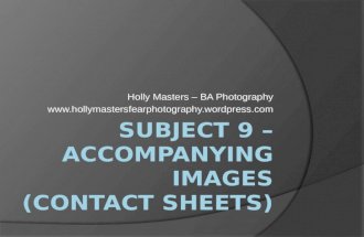 Subject 9 - Contact Sheets