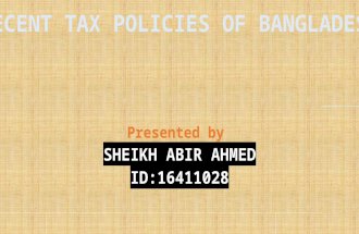 Tax policy in BD in Fiscal year 2015-16