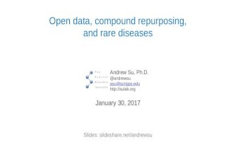 Open data, compound repurposing, and rare diseases -- Point Loma Nazarene University