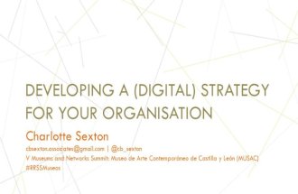 Developing a (Digital) Strategy for Your Organisation