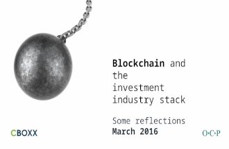 Blockchain and the investment industry stack