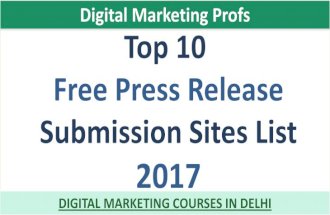 Top 10 Free Press Release Submission Sites List 2017