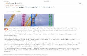 How to use ETFs in portfolio construction   ftadviser