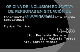 Oficina de Inclusión Educativa de Personas en Situación de Disapacidad