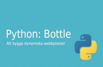 HT15, DA354A - Introduktion till Webbprogrammering - Bottle (2)