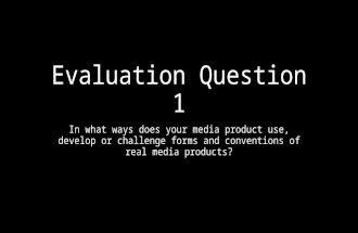 Evaluation question 1