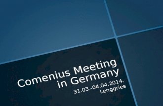 Comenius meeting in germany
