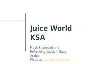 Juice World KSA - Fresh Squeezed Juices