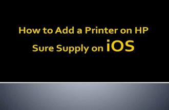 How to add a printer on hp sure supply