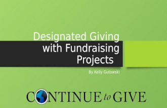 Designated donationsforonlinegiving