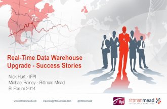 Real-time Data Warehouse Upgrade – Success Stories