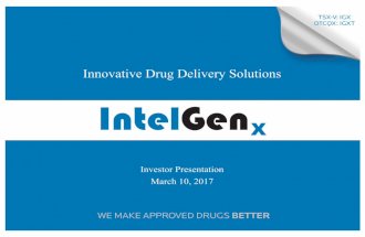 IntelGenx March 13, 2017 Investor Presentation