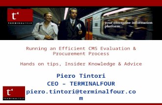 Running an Efficient CMS Evaluation and Procurement Process: Hands-on Tips, Insider Knowledge and Advice