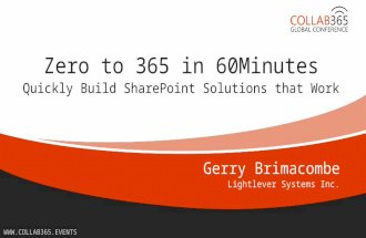 SharePoint: Zero to 365 in 60 Minutes