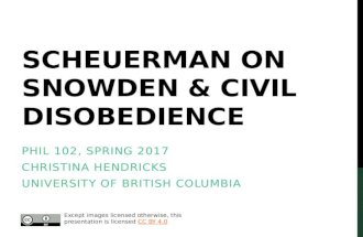 Scheuerman on Snowden & Civil Disobedience