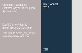 Choosing a Container Platform for your WebSphere Applications