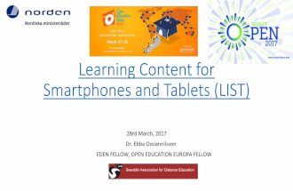 Learning content for mobile devices (LIST) OpenEdWeek2017