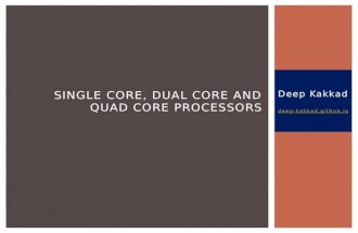 Difference between Single core, Dual core and Quad core Processors