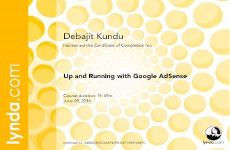 Up and running with google adsense certificate of completion