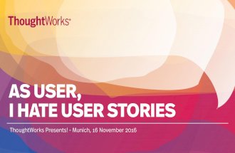 As user, I hate user stories
