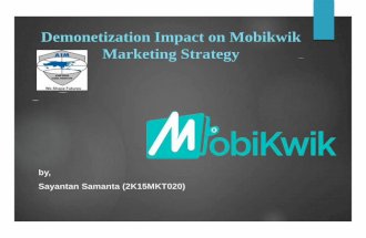 Demonetization impact on mobikwik marketing strategy