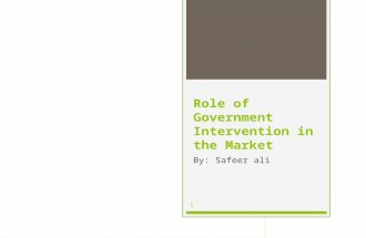 Role of government intervention in the market