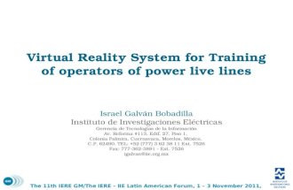 A Virtual Reality System to train power live lines operators