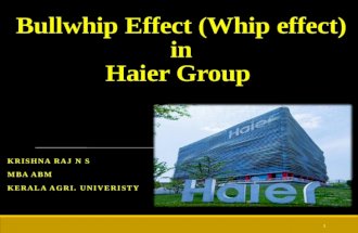 Bullwhip Effect In Supply Chain - Haier Group