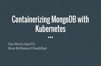 Containerizing MongoDB with kubernetes
