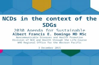 NCDs in the Context of the SDGs