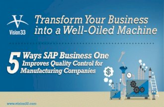 5 Ways SAP Business One Improves Quality Control for Mfg. Companies