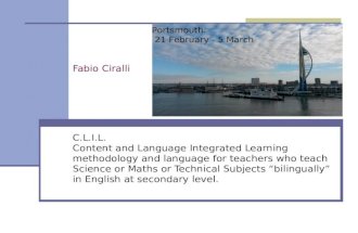 Portsmouth:  21 February - 5 March (Metodologia CLIL)