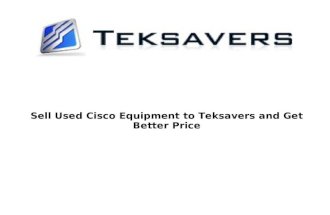 Sell Used Cisco Equipment to Teksavers and Get Better Price