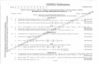 1st and 2nd sem VTU BE CBCS Scheme C sycle  question papers june 2016