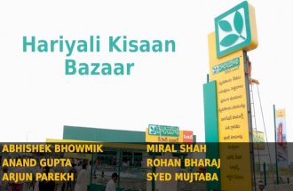 Hariyali Kisaan Bazaar - Rural Marketing (Retailing) in India
