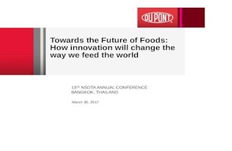 Towards the Future of Foods: How innovation will change the way we feed the world | 13th NSTDA Annual Conference