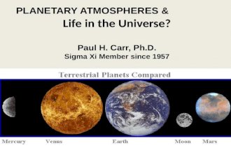Planetary Atmospheres & Life