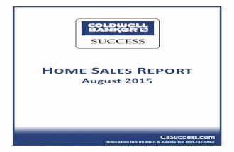 August 2015 Home Sales Report