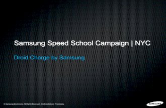 Samsung: Droid Charge Campaign (Strategy)