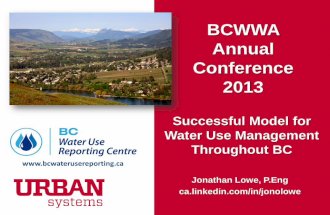 BC Water Use Reporting Centre Okanagan Pilot: Successful Model for Water Use Management Throughout BC